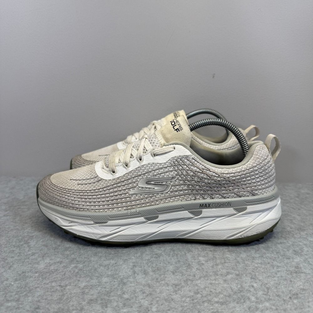 Skechers Go Golf Max Cushion Womens Shoes Size 6.5 White Grey Spikeless 123011